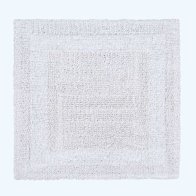 Homescapes Luxury Reversible Cotton Shower MatWhite from B&Q