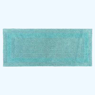 Homescapes Luxury Reversible Bath Mat RunnerAqua from B&Q