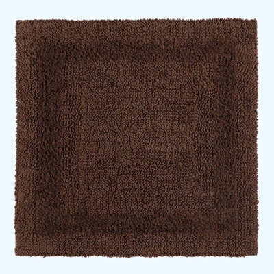 Homescapes Luxury Reversible Cotton Shower MatChocolate from B&Q