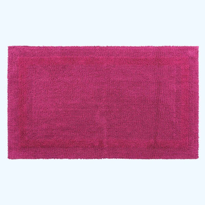 Homescapes Luxury Reversible Cotton Bath MatRaspberry from B&Q
