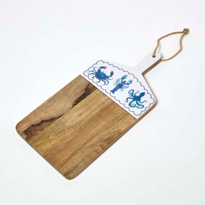 Homescapes Sea Animal Mango Wood Chopping Board from B&Q