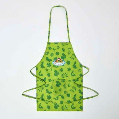 Homescapes Children's Gardening Apron With Green Floral Design from B&Q