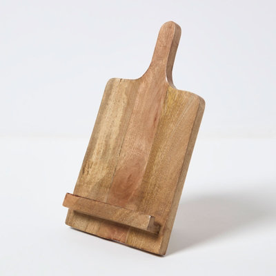 Homescapes Handcrafted Solid Timber Recipe Book &Tablet Stand - Image 4