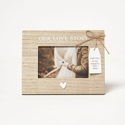 B&Q -  Love Story Wood Grain Photo Frame4X6
