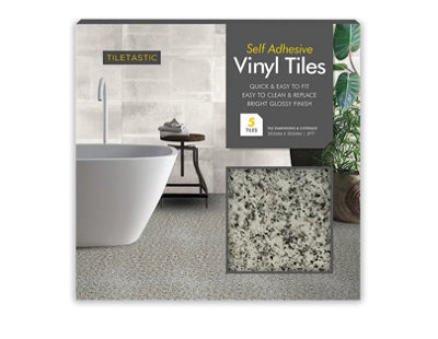 5 Pack Granite Stone Adhesive Floor Tiles from B&Q