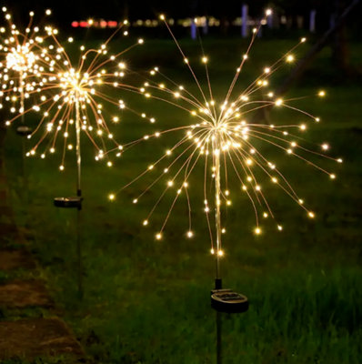 2 Pack Solar Starburst Stake Light from B&Q