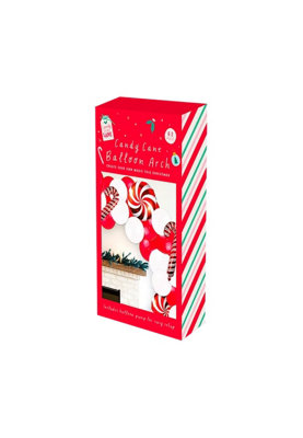 62Pcs Christmas Candy Cane Balloon Arch from B&Q