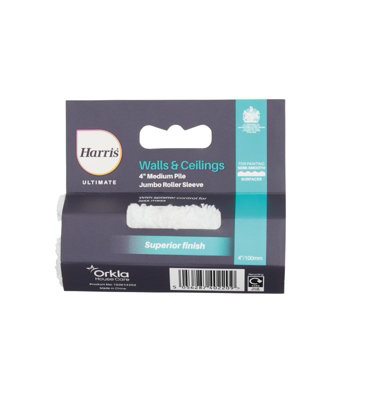 Harris 4" Ultimate Jumbo Roller Sleeve Medium Pile from B&Q