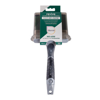 Harris Revive 4" Exterior Fencing & Sheds Swan Neck Paint Brush from B&Q