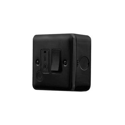 Click Mcp051Bk Metal Clad 13A Switched Fused Spur With Flex Outlet In Black from B&Q