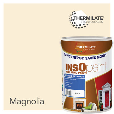 Thermilate Technologies Insopaint Kitchen & Bathroom PaintBest Anti-Mould ProtectionInsulating Walls & CeilingsLondons Magnolia from B&Q