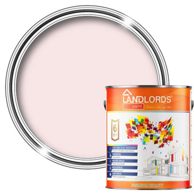 Landlords PaintMatt PaintSmooth Matt Finish For Walls & CeilingsBaby Pink1L from B&Q