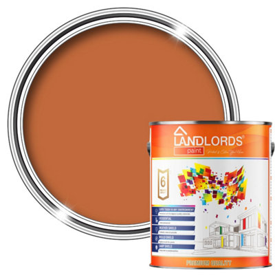 Landlords PaintMatt PaintSmooth Matt Finish For Walls & CeilingsTerracotta5L from B&Q