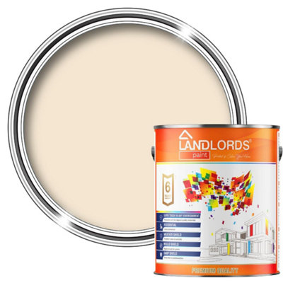 Landlords PaintKitchen & Bathroom PaintMould ResistantWashable & DurableLondon's Magnolia10L from B&Q