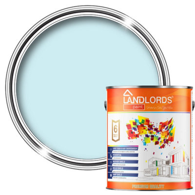 Landlords PaintKitchen & Bathroom PaintMould ResistantWashable & DurableMilky Blue20L from B&Q
