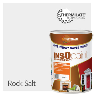 Thermilate Technologies Insopaint Interior Emulsion PaintAnti MouldInsulating & Snergy Saving For Interior Walls & CeilingsRock Salt from B&Q