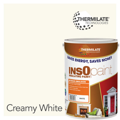 Thermilate Technologies Insopaint Interior Emulsion PaintAnti MouldInsulating & Snergy Saving For Interior Walls & CeilingsCreamy White from B&Q