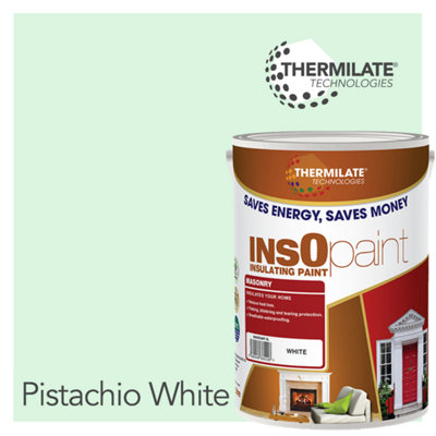 Thermilate Technologies Insopaint Exterior Masonry PaintHeat ReflectingInsulating & Weatherproof Exterior Wall ProtectionPistachio White5L from B&Q