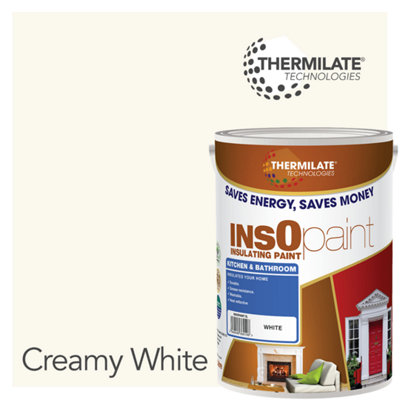 Thermilate Technologies Insopaint Kitchen & Bathroom PaintBest Anti-Mould ProtectionInsulating Walls & CeilingsCreamy White from B&Q