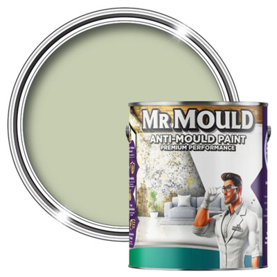 Mr MouldAnti-Mould PaintPremium Colour & Protection For Interior Walls & CeilingsSage Green5L from B&Q