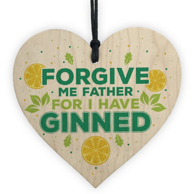 Red Ocean Funny Gin Heart Signs And Plaques For Home Bar Wooden Heart Gin Tonic Gifts Home Bar Pub Gifts from B&Q