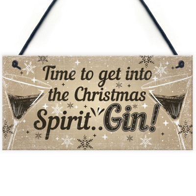 Red Ocean Bar Sign For Home Bar Hanging Door Pub Plaque Gin Drinkers Gifts Funny Gin Gift For Friend Christmas Keepsake from B&Q