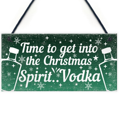 Red Ocean Bar Sign For Home Bar Hanging Plaque Vodka Gifts For Her For Him Funny Vodka Gift For Friend Christmas Keepsake