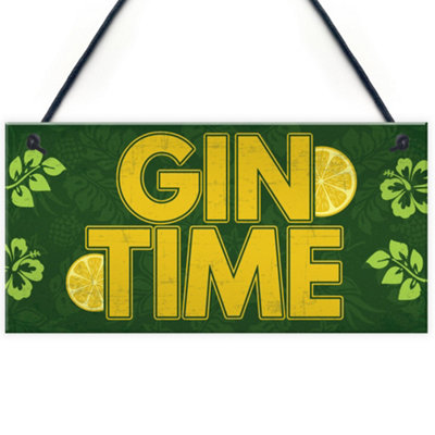 Red Ocean Handmade Hanging Plaque Gift For Gin Lovers Novelty Funny Birthday Keepsake Friendship Gift from B&Q