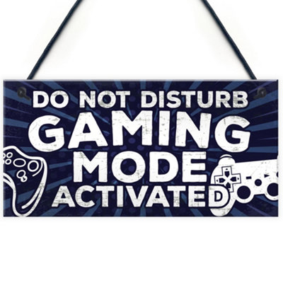 Red Ocean Novelty Gaming Do Not Disturb Bedroom Door Sign Birthday Christmas Gamer Gift For Brother Son Dad Him from B&Q