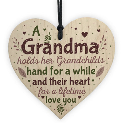 Red Ocean Grandma Keepsake Grandma Birthday Christmas Gift From Granddaughter Grandson Grandparent Plaque from B&Q