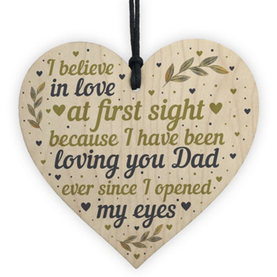 Red Ocean Sentimental Dad Daddy Gifts From Daughter Gifts From Son Wooden Heart Keespake Plaque from B&Q