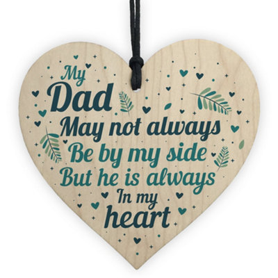 Red Ocean Dad Father Memorial Plaques In Memory Handmade Wooden Heart Sign Memorial Ornament Christmas Bauble Gifts from B&Q