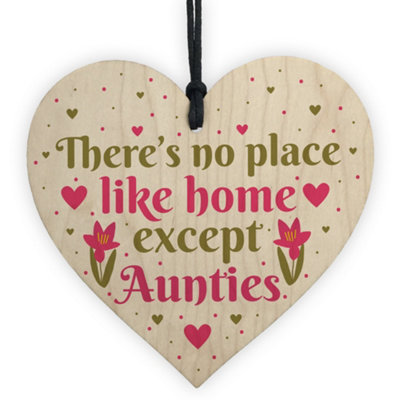 Red Ocean Auntie Aunt Sister Christmas Birthday Gifts Hanging Wooden Heart Sign Xmas Home Keepsake from B&Q