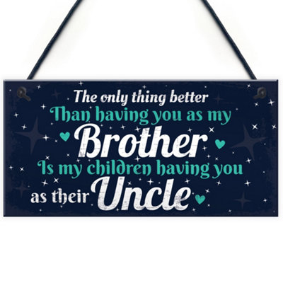 Red Ocean Thank You Novelty Gift For Uncle Hanging Plaque Gifts For Brother Birthday Christmas Keepsake from B&Q
