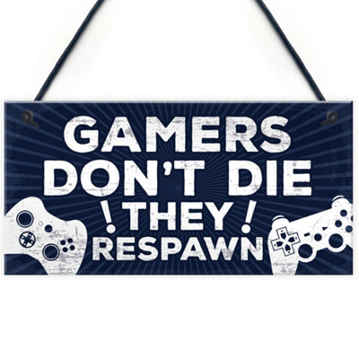Red Ocean Gamer Bedroom Accessories Hanging Plaque Gifts For Brother Dad Man Cave Door Sign from B&Q