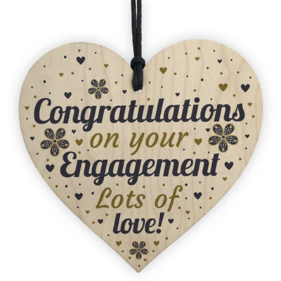 Red Ocean Engagement Gifts Card Wooden Heart Wedding Gifts Party Decorations Love Heart Gifts Keepsake