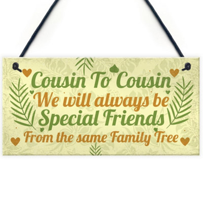 Red Ocean Birthday Christmas Gift For Cousin Special Family Plaque Best Friend Friendship Keepsake from B&Q