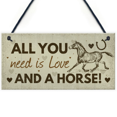 Red Ocean Birthday Christmas Gift For Mum Daughter Horse Lover Plaque House Stable Sign Keepsake from B&Q