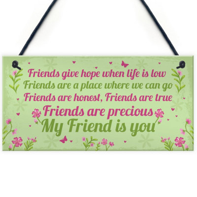 Red Ocean Birthday Friendship Thank You Gift For Best Friend Keepsake Plaque Gift For Mum Daughter Auntie from B&Q