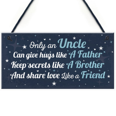 Red Ocean Thank You Gifts For Uncle Birthday Sign Gifts For Uncle Friendship Gift From Niece Nephew Keepsake from B&Q