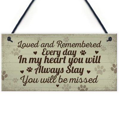 Red Ocean Hanging Pet Memorials Cat Plaque Pet Memorials Dog Remembrance Grave Plaque Keepsake Gift from B&Q