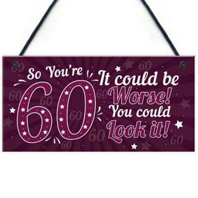 B&Q -  60Th Birthday Gifts For Men 60Th Birthday Presents For Women 60Th Gift For Mum Dad Auntie Uncle Keepsake