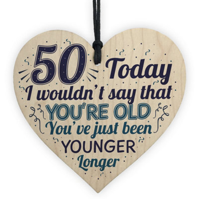 Red Ocean Funny 50Th Birthday Presents For Women Men Novelty Gifts For Mum Dad Brother Sister Friend Keepsake from B&Q