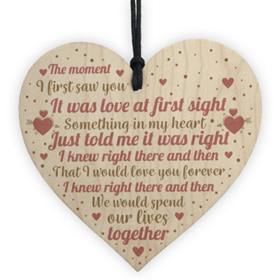 Red Ocean Perfect Anniversary Gift For Your Husband Or Wife Romantic Love Plaque Relationship Sign Keepsake from B&Q