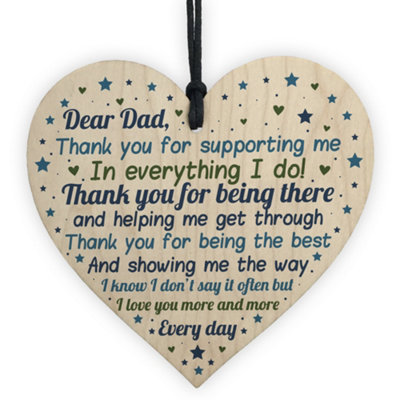 B&Q -  Daddy To Be Gift Wooden Heart Fathers Day Gift For Him Daddy Daughter Gifts Keepsake Thank You Plaque Baby Gift