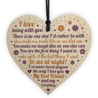 Red Ocean Best Friend Gift 1St Valentines Gift For Him Her Husband Wife Anniversary Card Love Plaque Keepsake from B&Q