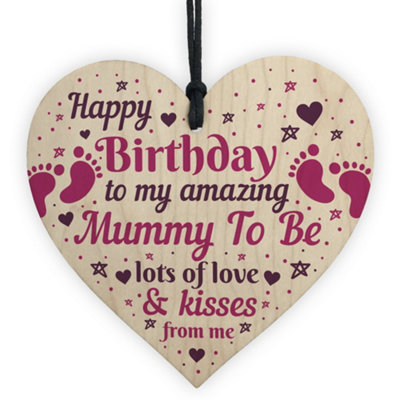 B&Q -  Mummy Gifts Wooden Heart Mummy To Be Birthday Cards Mummy To Be From Bump Gifts Keepsake