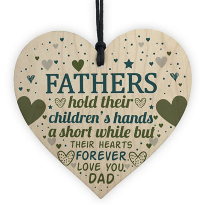 B&Q -  Best Daddy Gift Wooden Heart Fathers Day Gift For Dad Daddy Daughter Gifts From Son Keepsake