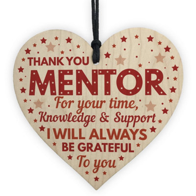 Red Ocean Thank You Gifts For Teacher Mentor Handmade Wooden Hanging Heart Plaque Sign Leaving Gifts For Coach Tutor from B&Q