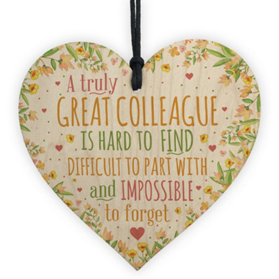 Red Ocean Colleague Birthday Gifts Thank You Wooden Heart Leaving Gift For Work Colleague Friend Keepsake from B&Q